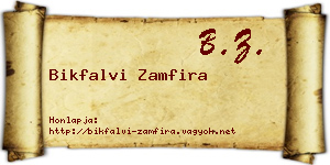 Bikfalvi Zamfira névjegykártya